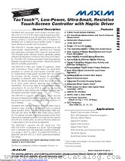 MAX11811GTP/V+ datasheet pdf MAXIM - Dallas Semiconductor