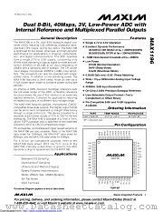 MAX1196ECM-D datasheet pdf MAXIM - Dallas Semiconductor