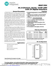 MAX1204ACAP+ datasheet pdf MAXIM - Dallas Semiconductor