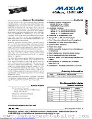 MAX1206ETL+ datasheet pdf MAXIM - Dallas Semiconductor