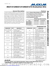 MAX1213EVKIT datasheet pdf MAXIM - Dallas Semiconductor