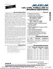 MAX1214EGK+D datasheet pdf MAXIM - Dallas Semiconductor
