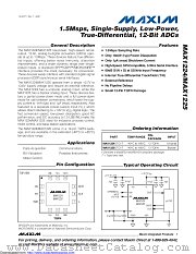 MAX1225ETC+ datasheet pdf MAXIM - Dallas Semiconductor