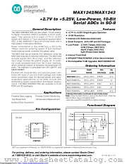 MAX1243BEPA+ datasheet pdf MAXIM - Dallas Semiconductor