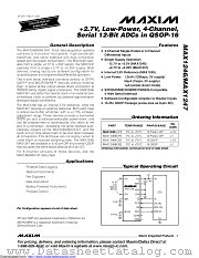 MAX1246BCPE+ datasheet pdf MAXIM - Dallas Semiconductor