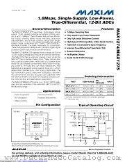 MAX1275AETC+ datasheet pdf MAXIM - Dallas Semiconductor