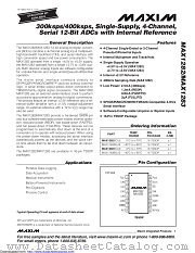 MAX1282BEUE+ datasheet pdf MAXIM - Dallas Semiconductor