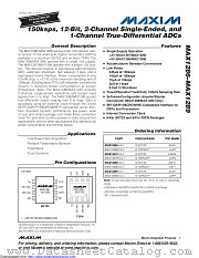 MAX1287ETA+ datasheet pdf MAXIM - Dallas Semiconductor