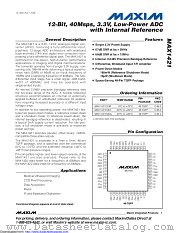 MAX1421ECM+D datasheet pdf MAXIM - Dallas Semiconductor