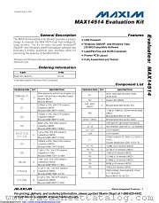 MAX14514EVKIT+ datasheet pdf MAXIM - Dallas Semiconductor
