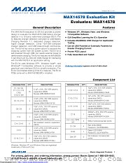 MAX14578EVKIT# datasheet pdf MAXIM - Dallas Semiconductor