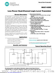 MAX14595ETA+ datasheet pdf MAXIM - Dallas Semiconductor