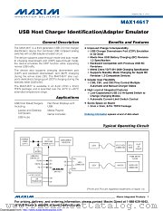 MAX14617ETA+T datasheet pdf MAXIM - Dallas Semiconductor