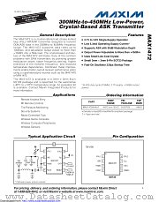 MAX1472AKA-TG05 datasheet pdf MAXIM - Dallas Semiconductor