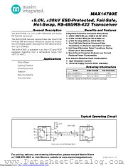 MAX14780E datasheet pdf MAXIM - Dallas Semiconductor