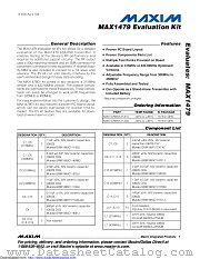 MAX1479EVKIT datasheet pdf MAXIM - Dallas Semiconductor