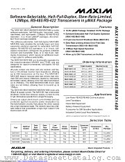 MAX1486EUB+T datasheet pdf MAXIM - Dallas Semiconductor