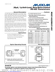 MAX1483CUA+T datasheet pdf MAXIM - Dallas Semiconductor