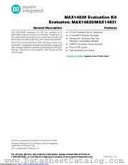 MAX14820EVKIT# datasheet pdf MAXIM - Dallas Semiconductor