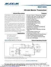 MAX14824GTG+T datasheet pdf MAXIM - Dallas Semiconductor