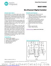 MAX14850 datasheet pdf MAXIM - Dallas Semiconductor