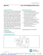 MAX14871EUE+ datasheet pdf MAXIM - Dallas Semiconductor