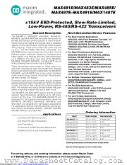 MAX485ESA-T datasheet pdf MAXIM - Dallas Semiconductor