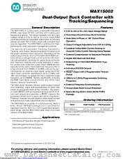 MAX15002 datasheet pdf MAXIM - Dallas Semiconductor