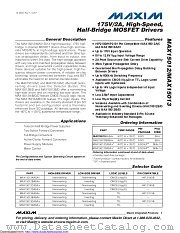 MAX15012CASA+T datasheet pdf MAXIM - Dallas Semiconductor