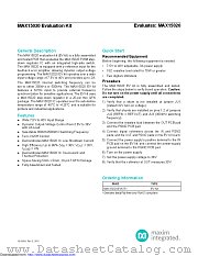 MAX15020EVKIT datasheet pdf MAXIM - Dallas Semiconductor