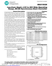 MAX15026CETD+G1D datasheet pdf MAXIM - Dallas Semiconductor