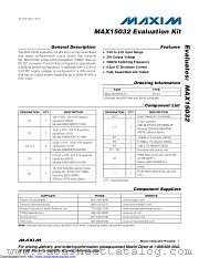 MAX15032EVKIT+ datasheet pdf MAXIM - Dallas Semiconductor