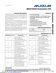 MAX15035EVKIT+ datasheet pdf MAXIM - Dallas Semiconductor