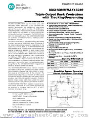 MAX15049ETJ+ datasheet pdf MAXIM - Dallas Semiconductor