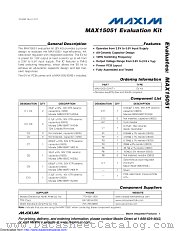 MAX15051EVKIT+ datasheet pdf MAXIM - Dallas Semiconductor