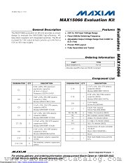 MAX15066EVKIT+ datasheet pdf MAXIM - Dallas Semiconductor
