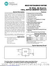 MAX15070AAUT+T datasheet pdf MAXIM - Dallas Semiconductor