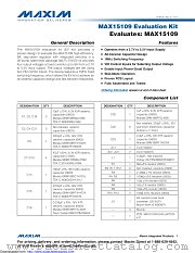 MAX15109EVKIT# datasheet pdf MAXIM - Dallas Semiconductor