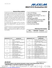 MAX1515EVKIT datasheet pdf MAXIM - Dallas Semiconductor