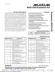 MAX1540EVKIT datasheet pdf MAXIM - Dallas Semiconductor