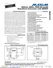 MAX1572ETC130+ datasheet pdf MAXIM - Dallas Semiconductor