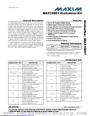 MAX16807EVKIT+ datasheet pdf MAXIM - Dallas Semiconductor