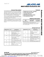 MAX16820EVKIT datasheet pdf MAXIM - Dallas Semiconductor