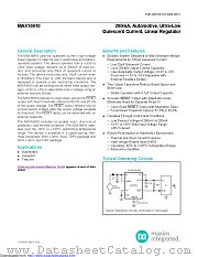 MAX16910CASA8+T datasheet pdf MAXIM - Dallas Semiconductor
