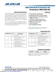 MAX16910C9EVKIT# datasheet pdf MAXIM - Dallas Semiconductor