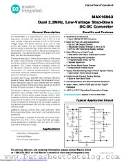 MAX16963 datasheet pdf MAXIM - Dallas Semiconductor