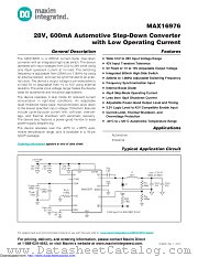 MAX16976AEE/V+ datasheet pdf MAXIM - Dallas Semiconductor