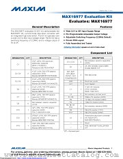 MAX16977EVKIT# datasheet pdf MAXIM - Dallas Semiconductor