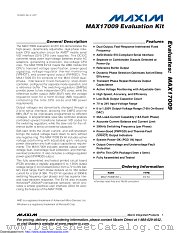 MAX17009EVKIT datasheet pdf MAXIM - Dallas Semiconductor