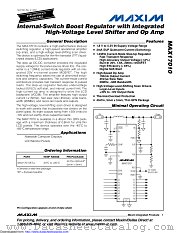 MAX17010AETL+ datasheet pdf MAXIM - Dallas Semiconductor